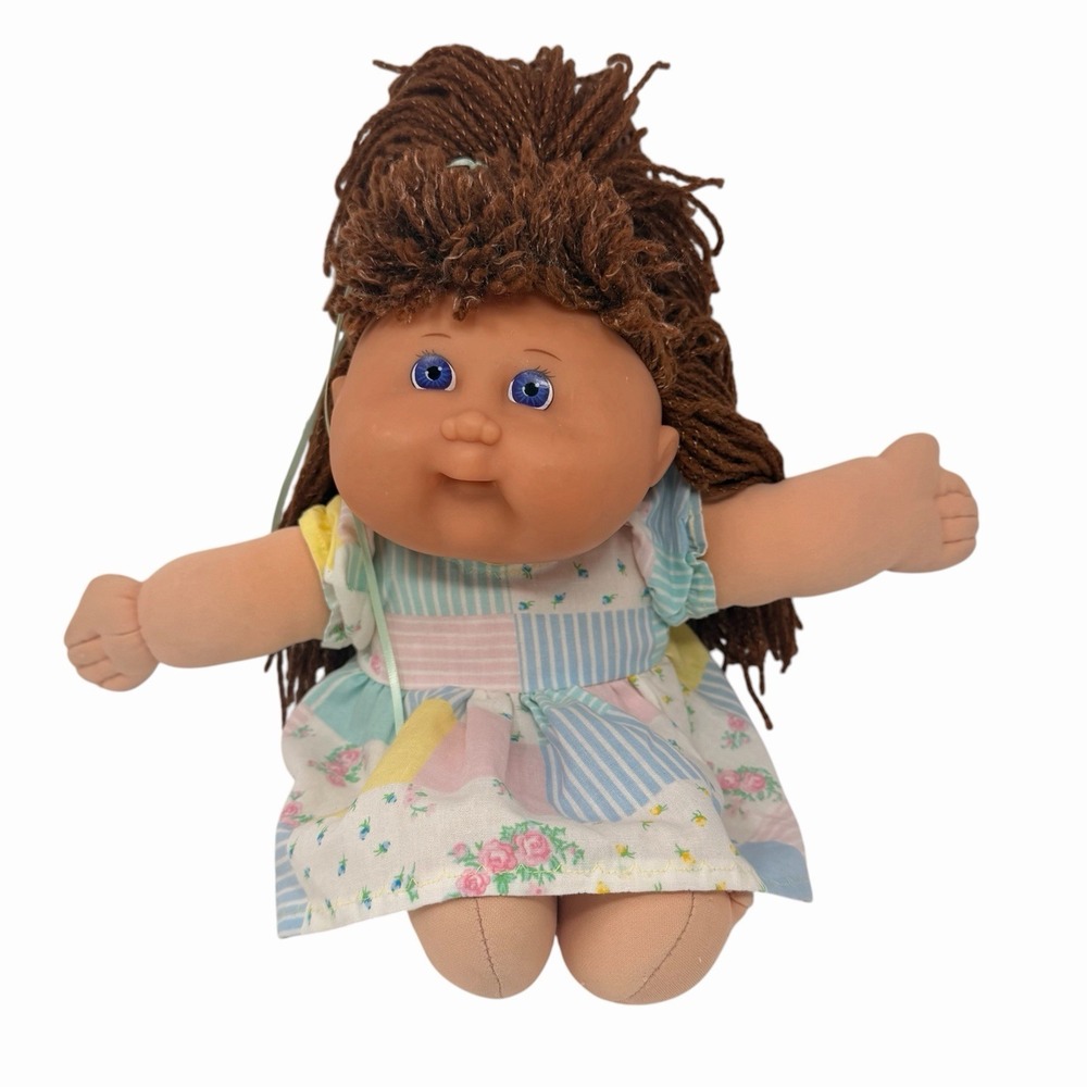 Vintage 1995 Mattel Cabbage‎ Patch Kids Doll Brown Braided Hair Blue Eyes CPK
